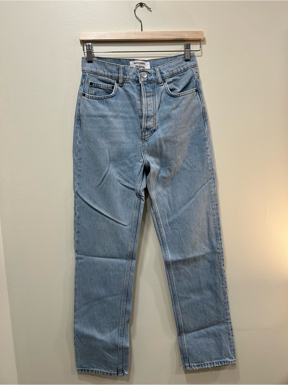 Reformation High Rise Straight Leg Jeans